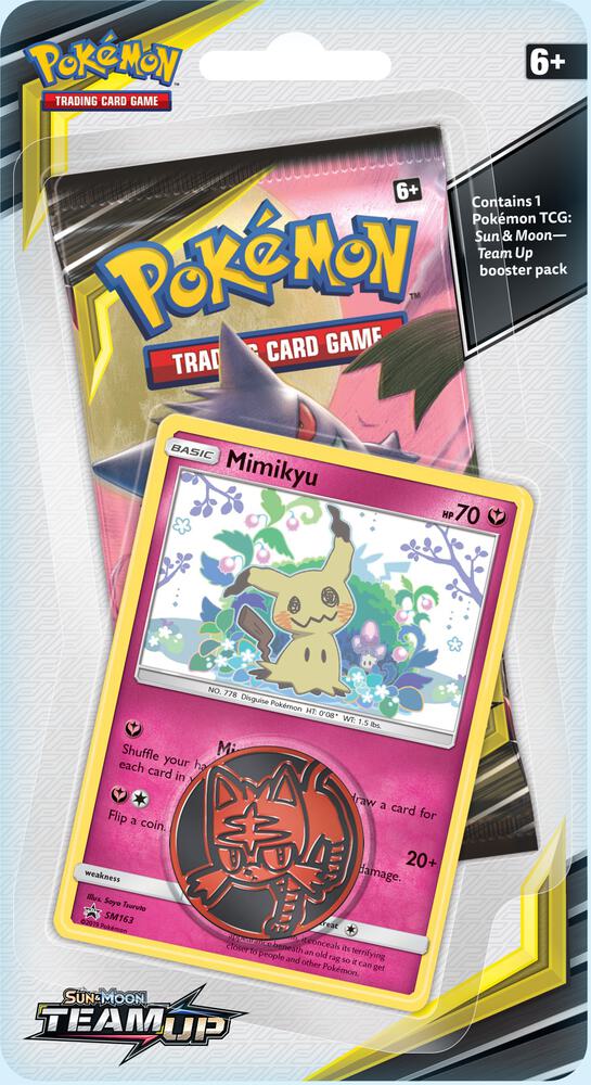 Team Up Blister Pack (Mimikyu Promo) - Includes 1 Pokémon Team Up Booster Pack + 1 Promo Card