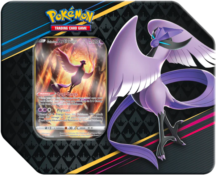 Pokémon Crown Zenith Legendary Birds Tin