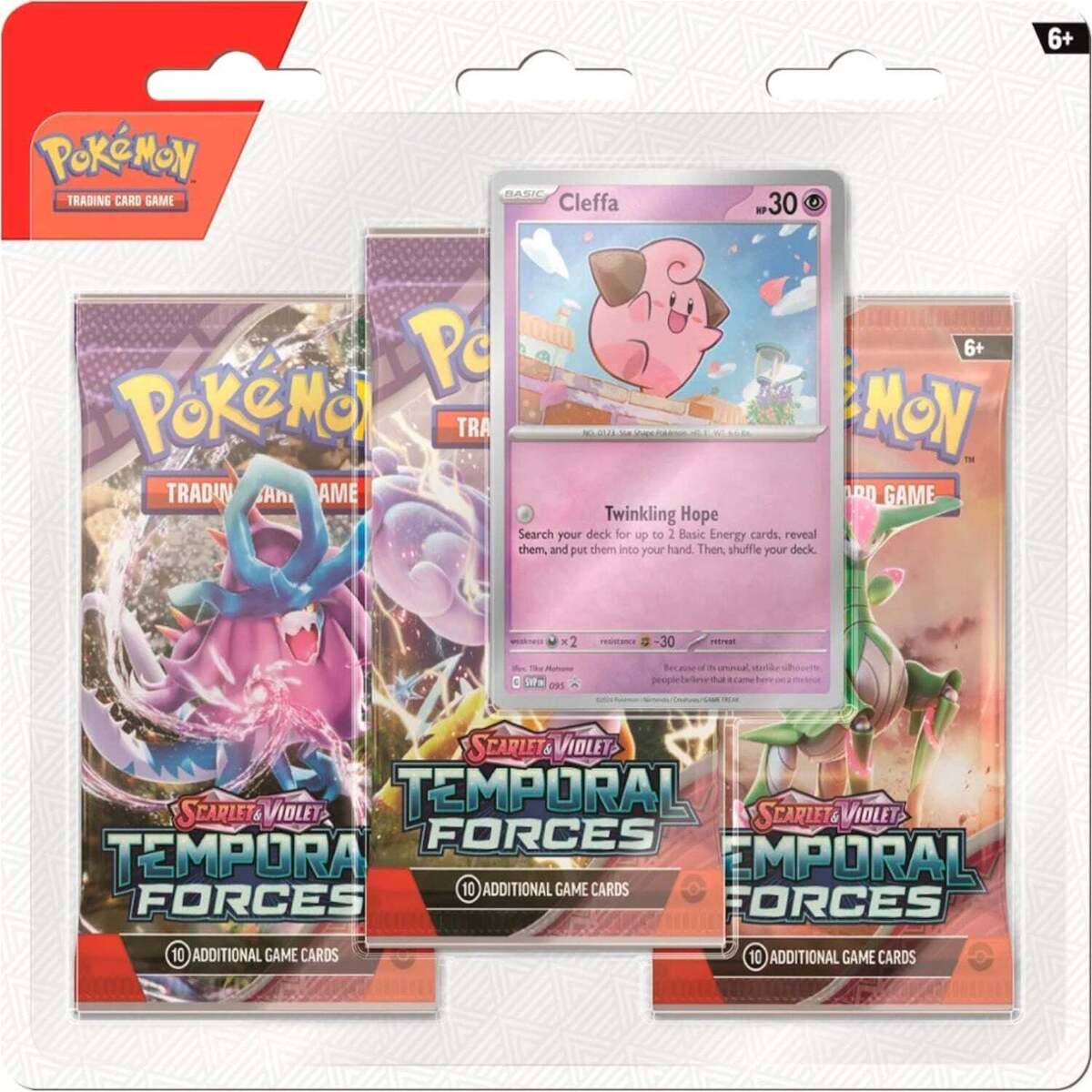 Pokémon Temporal Forces 3 -pack Blister: Includes 3 Booster Packs + 1 Holographic Promo Card