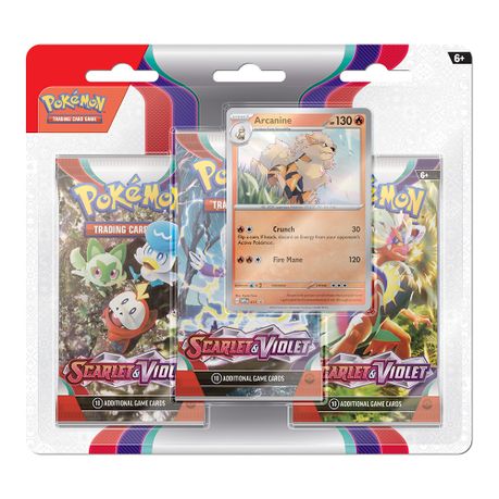 Pokémon SV Base 3-pack Blister: Includes 3 Booster Packs + 1 Holographic Promo