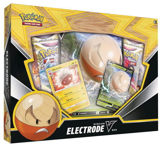 Pokémon Hisuian Electrode V Box - Includes 4 Booster Packs (2 Lost Origin, 1 Brilliant Stars, 1 Astral Radiance)